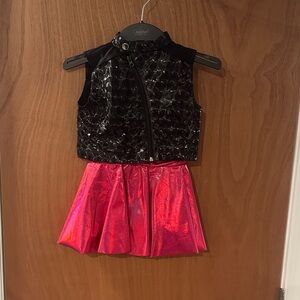 Shiny Black and Pink Kids Costume